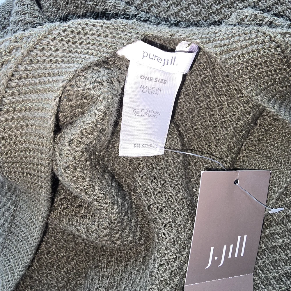 J.‎ Jill Moss Green Women's Prairie Boho Inspired  Poncho